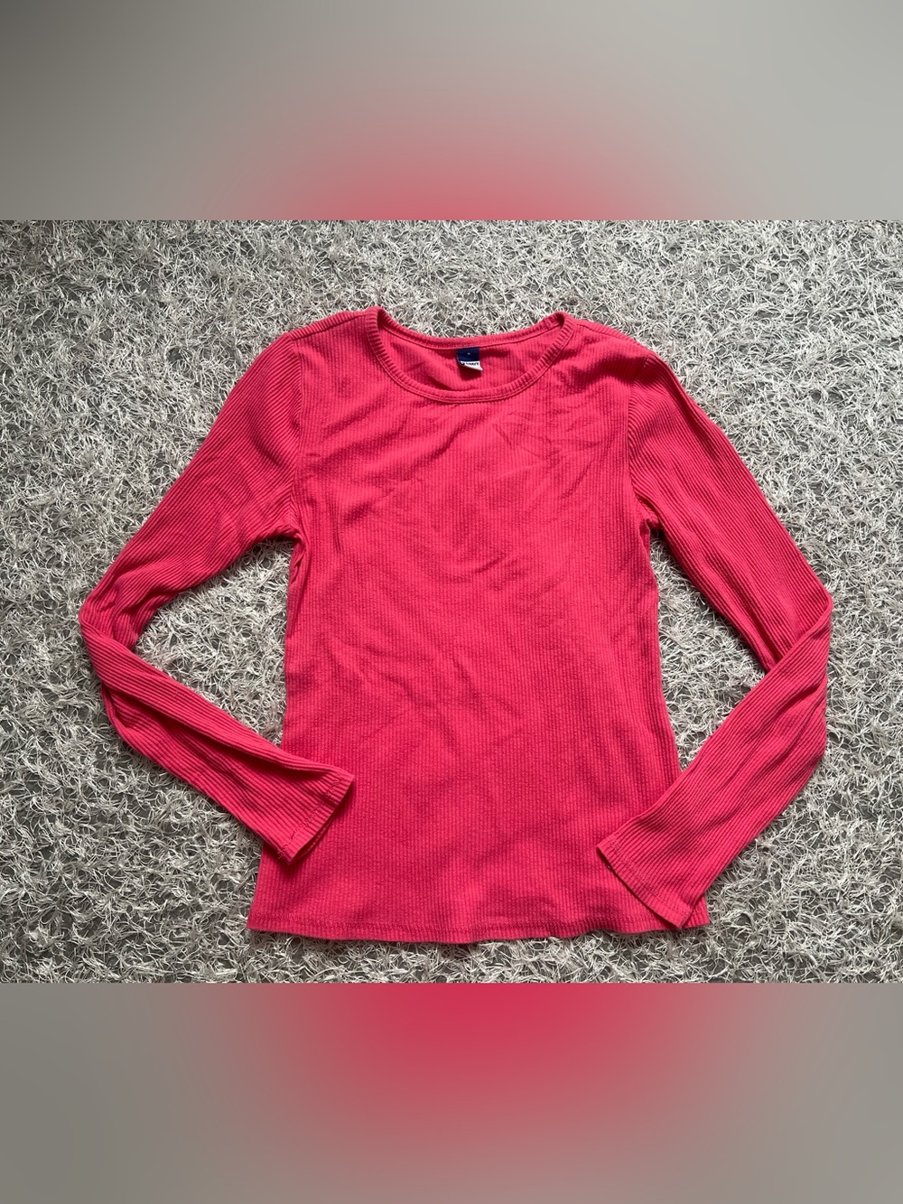 women’s old navy pink ribbed long sleeve shirt